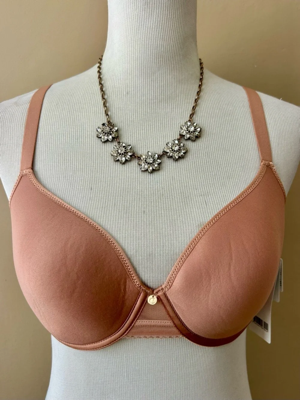 Chantelle C Jolie Comfort Convertible T-Shirt Bra Rose De Bois Size 32DD 32E NWT